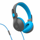 JLab JBuddies Studio 2 Wired Headphones - Blue/Gray-In-line universal mic with track control