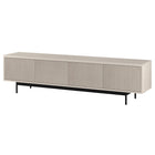 Hudson&Canal Whitman TV Stand for TV's up to 85" - Alder White-The top has a weight capacity of 75lbs, inside storage area can hold 45 lbs in each section