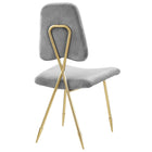 Modway Ponder Performance Velvet Dining Side Chair - Grey-Weight Limit: 330 lbs.