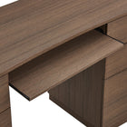 Modway Mirae 55" 6-Drawer Curved Office Desk - Brushed Brown Oak-9