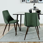 Homy Casa Desk Chairs with Armrests Suede Brown Fabric  - 2 Pack-Black Metal Legs – Powder-coated legs ensure durability and industrial elegance