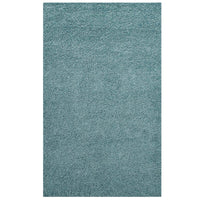 Modway Enyssa Solid Shag Area Rug - 5 ft W x 8 ft L - Aqua Blue/Ivory-Solid Shag Area Rug
