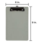 JAM Paper Small Plastic Memo Clipboards with Low Profile Metal Clip - Mini (6 x 9) - Smoke Grey-Our clipboards feature a durable metal clip for securing papers that has a sturdy long-lasting spring.