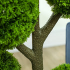 HOMCOM - Arbre décoratif artificiel de cyprès 43,3 po en pot - vert-Matériaux : PE, PP, Ciment 