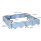 Outsunny Kids Outdoor Sandbox with Canopy, Bottom Fabric Liner - Light Blue-Made of sturdy HDPE, it will not crack and fade after long term use 