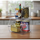 Azar - Petit bac de rangement empilable en plastique - Transparent - Paquet de 4-4