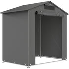 Outsunny 6' x 4' Portable Shed-Reinforced steel frame with guy ropes provides exceptional stability withstands 5-6 level winds

