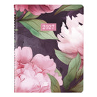 Blueline 2027 Pink Ribbon Timanager Weekly/Monthly Planner - 8-1/2" x 6-3/4" - Pink - Bilingual-7-day planner with a monthly planner before each month. Weekday appointment schedule from 7:00 a.m. to 7:30 p.m. in 30-minute intervals