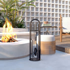 Outsunny - Ensemble d’outils pour cheminée- 5 pièces accessoires en métal pour foyer- noir-La construction en métal avec revêtement en poudre améliore la durabilité 