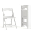 Flash Furniture – Chaise pliante en résine Hercules, capacité de 1000 lb, siège en vinyle blanc, blanc, 4/paquet-Ensemble de 4 chaises pliantes en résine