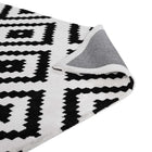 Modway Alika Abstract Diamond Trellis Area Rug - 8 ft W x 10 ft L - Black/White-Stain Resistant / Easy To Clean