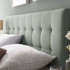 Modway Lily Upholstered Fabric Full Headboard - Grey-Fine polyester upholstering