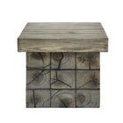 Modway Manteo Rustic Coastal Outdoor Patio Side Table - Light Grey-Simulated Driftwood Finish