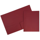 JAM Paper Premium Matte Coloured Cardstock Two-Pocket Presentation Folders - Dark Red - 6 Pack-Size: 9 x 12 inches