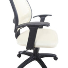 Brassex Kelvis Office Chair - Cream-320 mm powder coated base