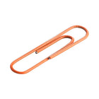 JAM Paper Colourful Jumbo Paper Clips - 2"- Orange - 75 Pack- Premium paper clips made from high quality vinyl coated steel wire