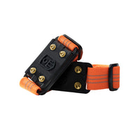 Impacto Midcleat SCB Non-Sparking Versatile Design Brass Smaller Ice Cleats - One Size - Black with Orange Straps - 1 Pair-Fits in the middle of the shoe to prevent slips and falls in icy and wet conditions
