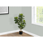 Monarch Specialties - Plante Artificielle - 41 po H - Arbre À Violons - Mis En Pot - Touche Réelle - Feuilles Vertes - Pot Noir-Compris de 70 feuilles vertes luxueuses et réglables qui créent une apparence très réaliste