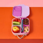 b.box Silicone Bento Tray Mini Lunchbox - Cosmic-Care instructions: Dishwasher safe (top rack). Microwave and oven safe