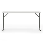 Flash Furniture 18"W x 60"L Granite Plastic Folding Training Table - White-330 lb. Static Load Capacity
