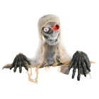 HOMCOM - Momie animée Halloween - Décoration effrayante demi-corps - Marron et Gris-Momie borgne avec bras flexible et pliable 