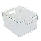 Azar Small Plastic Storage Bin with Handles - 5.12" x 7.75"x 6.25" - Clear - 4 Pack-Transparent design for quick content visibility