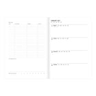 Letts of London - 2027 agenda hebdomadaire/mensuel Essence avec reliure cousue et couverture en lin recyclé – 8 1/4 po x 5 7/8 po – turquoise – multilingue-Signet / marque-page
