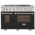 Kucht 48" KFX-X Series Pro Style Natural Gas Range - Stainless Steel/Black-New true simmer burners for precise low heat cooking
