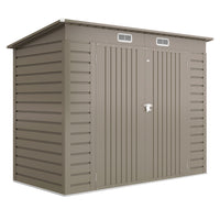 Outsunny Outdoor Storage Shed with Lockable Door- 2 Vents - 8' x 4'-Seven support columns with crossbeams and foundation kit for enhanced stability
