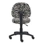 Nicer Furniture - chaise de travail en microfibre - zèbre-Ce produit est livré avec une profondeur de dossier réglable et des bras en boucle.