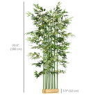 HOMCOM 5' Tall Artificial Bamboo Tree for Home Decor - Green-Suitable for home or office, enhancing any space with its greenery 