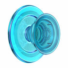 PopSockets PopGrip For Magsafe Round With Adapter Ring - Translucent Electric Blue-Magnetic phone grip and stand with swappable top