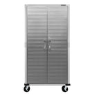 Seville Classics UltraHD Storage Cabinet - 36" L x 18" W x 72" H - Granite-2 stainless steel locking doors with magnetic latch (2 keys included)