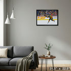 Elias Petterson Canucks Shooting - Framed Canvas - 31" x 22"-Ready to hang - arrives fully assembled