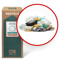 TerraCycle Kitchen Separation - Zero Waste Box - Large-Recycle any non-recyclable and non-organic waste that is generated in the kitchen. This includes items such as plastic packaging, paper packaging, candy and snack wrappers, party supplies and dining disposables, cleaning accessories, coffee and tea accessories, water filters, and fabrics and clothing.