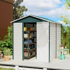 Outsunny 9' x 6' Garden Shed-Lock-on door for security, 3 keys included 
