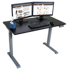 Victor - Bureau debout entierement electrique reglable en hauteur, 4' de large, noir-Assemblage rapide et facile en 10 minutes ou moins