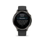 Garmin - Venu 4 – 41 mm, Ardoise avec bracelet en silicone noir-Options d'entraînement: Suivez toutes les façons dont vous bougez avec plus de 80 applications de sport GPS et en intérieur préchargées — y compris la marche, la course, le cyclisme, l'entraînement en force, la mobilité, des séances mixtes pour suivre plusieurs activités et plus encore. Et recevez des entraînements suggérés quotidiennement en fonction de vos données d'entraînement et de récupération