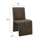 Modway Emory Vegan Leather Dining Side Chair - Mushroom-Armless Design
