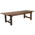 Flash Furniture - Table de ferme rectangulaire pliante de la série HERCULES, de 9 pi x 40 po, ancienne et rustique en pin massif-Style rustique