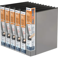 QuickFit Anneaux en D Pin-Lock, 1.5 po, à déclencheur unique, verrouillables, prévenant l'écartement  paquet de 6 – Noir-3 Reliure À Anneaux