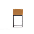 Manhattan Comfort - Embassy tabouret de comptoir 20,5" style milieu du siècle moderne en similicuir rembourré - argile-Livré chez vous entièrement assemblé ! Aucun assemblage requis