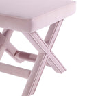 Manhattan Comfort - Abigail banc ottoman capitonné en velours style milieu du siècle 20,47" - rose-Jambes croisées en X élégantes