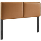Modway Lindee Vegan Leather Queen Headboard - Tan-Pillow Style Headboard