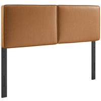 Modway Lindee Vegan Leather Queen Headboard - Tan-Pillow Style Headboard