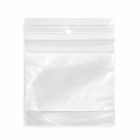 KL Rubber - Sac refermable en polyéthylène avec bloc d’identification blanc et trou de suspension - 2 Mil - 3 x 3 po - paquet de 1000-Lèvre décalée avec fermeture refermable durable pour une ouverture facile et une fermeture sécurisée