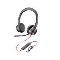 HP Poly Blackwire 8225 Stereo USB-C Headset with USB-A Adapter - Teams-Optimize audio comfort and quality with advanced hybrid active noise canceling (ANC) by choosing between three settings.