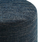 Modway Callum 16" Round Woven Heathered Fabric Upholstered Ottoman - Heathered Weave/Azure-7