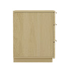 Manhattan Comfort - Lot de 2 tables de chevet modernes Payton 66 cm - Chêne naturel et or-Parfait pour le rangement de chevet, les lampes ou les objets de décoration