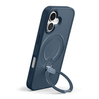 AXS PROShield Stand MagSafe Compatible Phone Case for Apple iPhone 17 - Blue-360° rotating stand for portrait or landscape viewing 